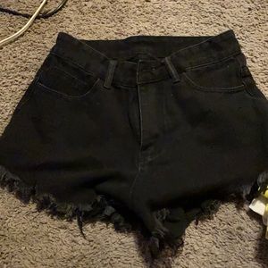 Black Jean shorts
